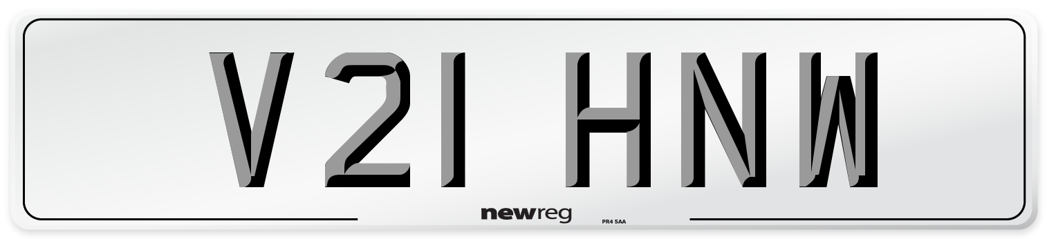 V21 HNW Number Plate from New Reg